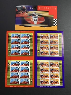 Canada Stamps SC#1647, 1648, 1648b Gilles Villeneuve Tributes MNH - Image 1 of 4