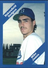 1989 Bakersfield Dodgers Cal League Cards #186 Mike James
