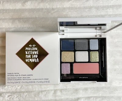 Maison Kitsuné for Shu uemura beauty remix smokey eye & cheek palette indigo - Image 1 of 4