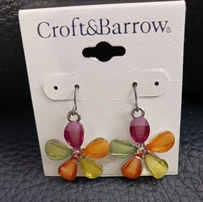 Croft & Barrow, BOHO, Flower Power Earrings, Hook Back - Image 1 of 4