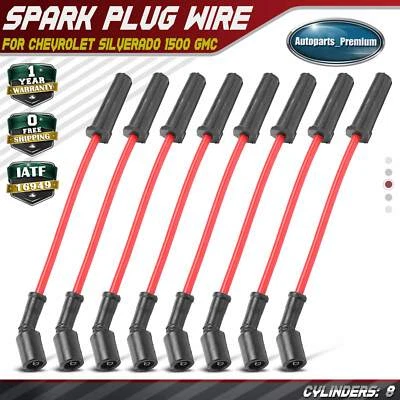 8x Spark Plug Wire Set for Chevrolet Silverado 1500 GMC Sierra Cadillac Escalade Foto 1 de 4