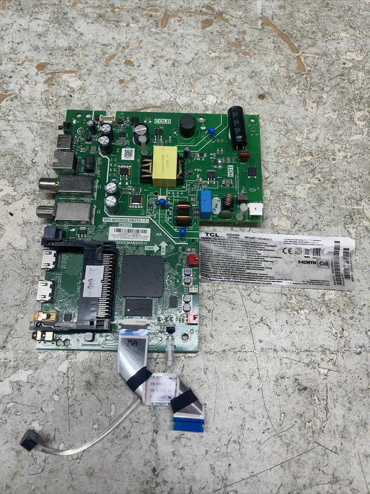 Motherboard Tpd.ms3563s.pb773 40-ms35xs-mab2hg-c TCL 32d4300 - Image 1 of 4