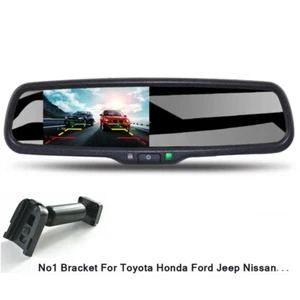 4.3" Car Rear View Mirror Monitor OEM With No1 Bracket For Ford Nissan Jeep Opel - Picture 1 of 17