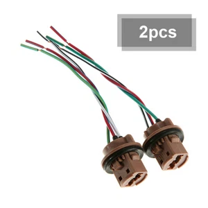 2Pcs 7443 T20 Female Brake Turn Signal Bulb holder Socket adapter Wiring HarYUGJ - Picture 1 of 7