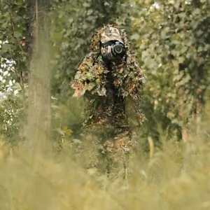 Feld 3D Ghillie Suit woodland Tarnanzug Camo Camouflage Kleidung Jagd Free Size! - Bild 1 von 12