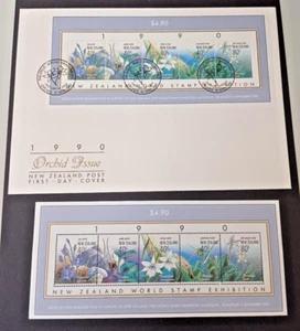 New Zealand 1993 Orchids Miniature Sheet FDC and Mint Never Hinged - Picture 1 of 3