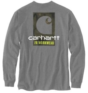 Carhartt 105783 FR Mens LT Large Tall Flame Resistant Force Cotton Long Sleeve T