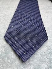Men’s Mario Masotti 100% Silk Tie Q5 Blue striped Designer Luxury Classic