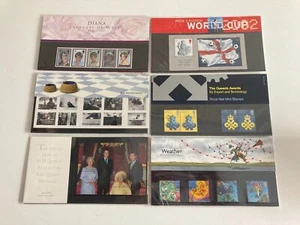 Lot Of 6 Presentation Packs Of Royal Mail Collectible Stamps - Picture 1 of 8