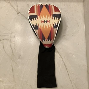 American Southwest Aztec Themed Golf Head Cover Driver Tan Geometric Made In USA - Picture 1 of 5