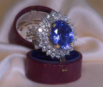 Anillo Platino Zafiro Diamante GIA Sin Calor SriLanka Cambio de Color Enorme 21.28 Cts! Foto 1 de 4