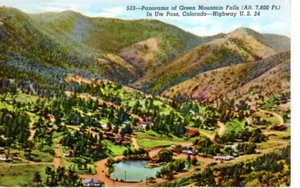 Postal Vintage Colorado Green Mountain Falls Ute Pass Highway EE. UU. 24 1946 correo - Imagen 1 de 2