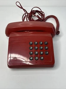 Vintage BT Tribune Telephone - Red - Mid Century Retro 80s 9802AR. Working Phone - Picture 1 of 8