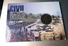 2023 Historic Autographs Civil War Authentic 1863 One Cent Penny Coin Card 1/123