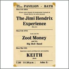 Jimi Hendrix Experience 1967 Bath Pavilion Handbill Flyer (UK)