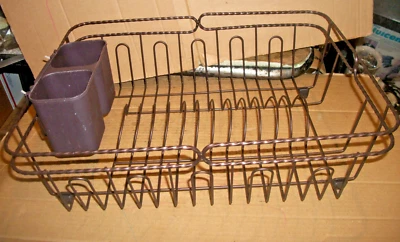 Винтажный проволочный держатель для тарелок/тарелок сушилка и чашка для посуды - Изображение 1 из 2