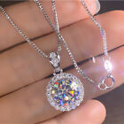 925 Silver Filled,Rose Gold,Gold Women Necklace Pendant Cubic Zircon Jewelry