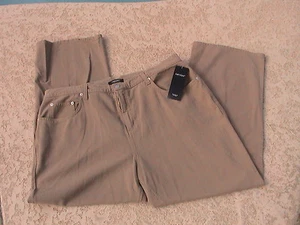 KAREN KANE MONTEGO BAY NOTCHBACK TAN JEANS 22W - NEW - Picture 1 of 1
