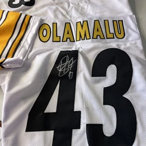 Troy Polamalu / Autographed Pittsburgh Steelers Custom Football Jersey / COA - Picture 1 of 6