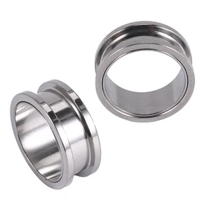 1 par de tapones para los oídos de acero inoxidable Screw Fit anillos carne túneles piercing joyería 3913 - Imagen 1 de 7