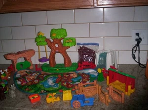 Fisher Price Little People Learning A t Z Alphabet Zoo Wasserfall Rutsche/Höhle/Bauernhof - Bild 1 von 16