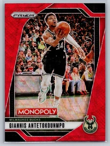 2024-25 Panini Prizm Monopoly Red Prizms Giannis Antetokounmpo #7 Bucks - Imagen 1 de 2