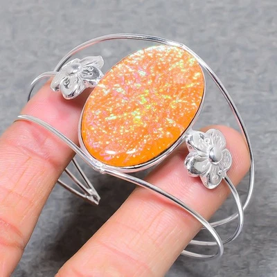 Brazalete ajustable australiano triplete ópalo forma ovalada piedras preciosas joyería SR 299 Foto 1 de 4