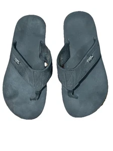 Flojos Flip Flop Sandals Black Ryan Thong Mens Memory Foam Size 12 - Picture 1 of 5