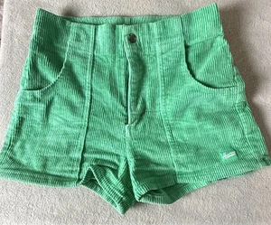Hammies W's size 28 Green Roller Skate Corduroy High Waist Retro Short Shorts - Picture 1 of 7