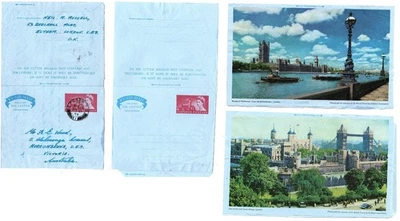 QEII 1963 6d  Houses of Parliament Aerogram Air Letter Used & Mint A14 A14a - Image 1 of 4