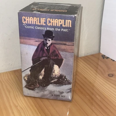 Charlie Chaplin: “Comic Classics From The Past” VHS 4 Tape Box Set NEW SEALED - Image 1 of 4