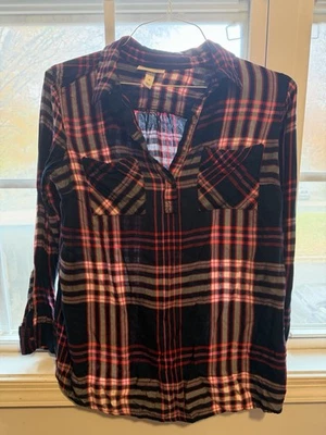 女式孕妇格子衬衫,尺寸 M — 第 1/3 张图片