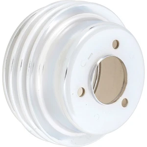 1965-67 Ford Mustang; 289; Chrome Crankshaft Pulley; 3-Groove; 6-1/8" 6-3/4" - Picture 1 of 4