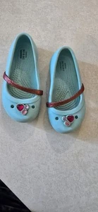 Kinder Gr. C 7 Crocs Lina Frozen Sandalen Eisblau Diamant Nieten Prinzessin Puppenschuh - Bild 1 von 4
