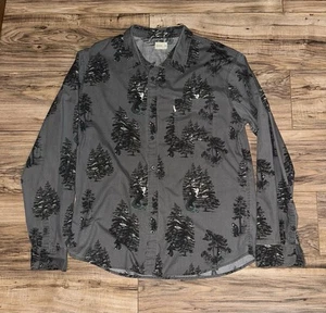 Sasquatch Shirt Grey Long Sleeve Button Up Walker Refinery Mens Size L - Picture 1 of 7