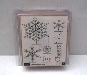 Vintage 2006 Retired Stampin up the snowflake spot Rubber Stamp Set unbenutzt - Bild 1 von 3