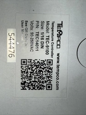  CONTROLADOR DE TEMPERATURA TEMPCO TEC-9100 Foto 1 de 3