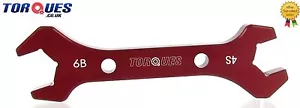 AN -6 AN6 / AN -4 AN4 Double Ended Wrench Spanner Red - Picture 1 of 1