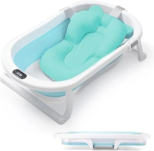 Baby Bath Tub, Baby Bathtub with Water Temperature Sensor for Newborn, Timkos Co - Picture 1 of 8