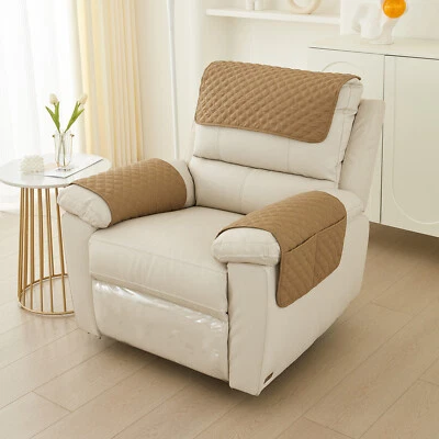 Recliner Headrest Sofa Cover Armrest Cover With Pockets Sofa Headrest Protector - Image 1 of 4