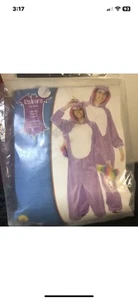 Adult Rubie's Purple Unicorn Hooded Jumpsuit Outfit Costume Suit S/M New - Picture 1 of 3