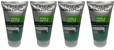4x  L’Oréal Men Expert Pure & Matte Deep Exfoliating Wash Face Soap/ 150 ml each - Image 1 of 2