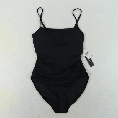 La Blanca Swimsuit Womens 16 Black One Piece Shirred UPF 50 - Image 1 of 4
