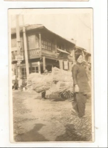 RPPC CHINA JAPAN KOREA PHILIPPINES REAL PHOTO POSTCARD OCCUPATION WAGON WHEAT RP - Picture 1 of 2