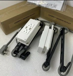 2 pezzi presa compatta nel cassetto docking stazione di ricarica USB-A 15A telefono asciugacapelli - Foto 1 di 11