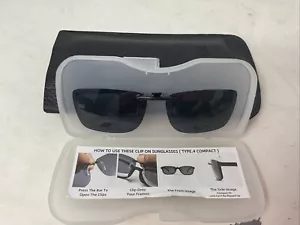 CAXMAN Polarized Clip On Sunglasses Over Prescription Glasses for Men Women UV P - Picture 1 of 10