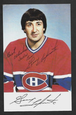 1970's Montreal Canadiens GUY LAPOINTE Autographed Team Issued Hockey Postcard