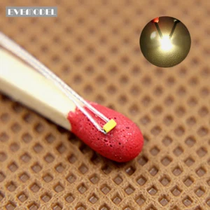 20pcs Pre-wired Micro PTFE Wire Warm White SMD LED 0402 Lights Free Resistors - Picture 1 of 6