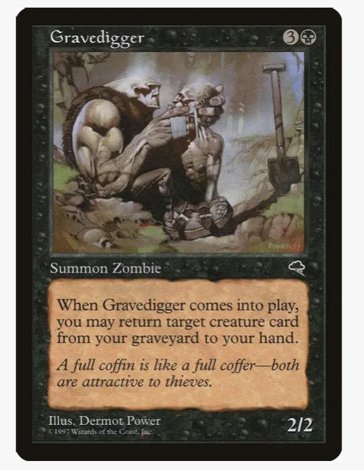 Gravedigger Vintage Magic the Gathering  (x4) PLAYSET MtG Tempest - Image 1 of 1