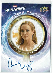 Runaways Marvel Staff of One Autograph Card SOO-AW Annie Wersching Leslie Dean